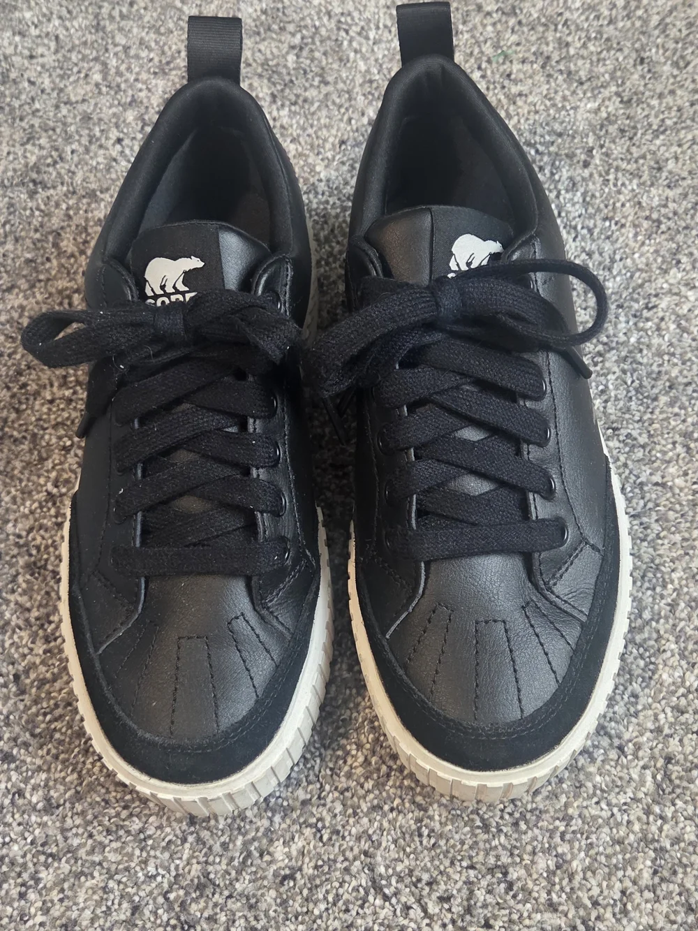 Sorel Ona Ave Black Waterproof Platform Sneakers Sz. 8.5